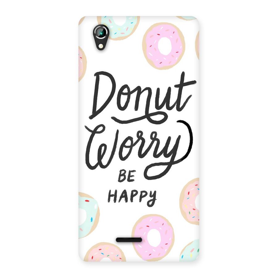 Donut Worry Be Happy Back Case for Lava Iris 800