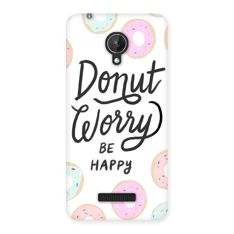 Donut Worry Be Happy Back Case for Micromax Canvas Spark Q380