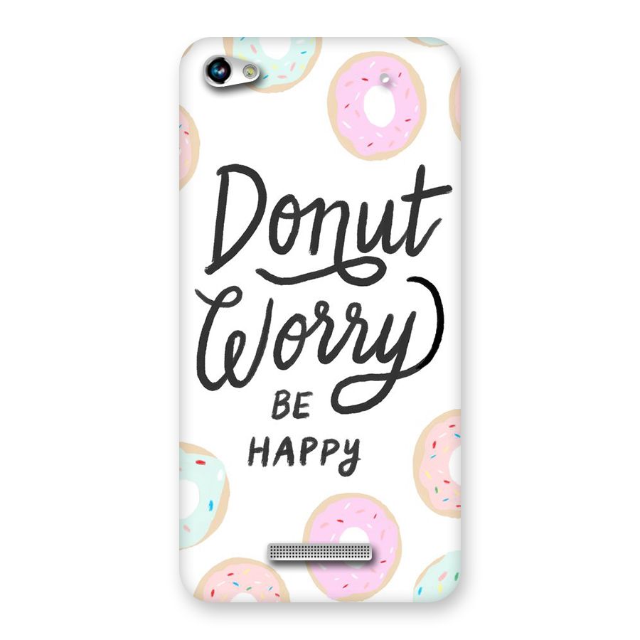 Donut Worry Be Happy Back Case for Micromax Hue 2