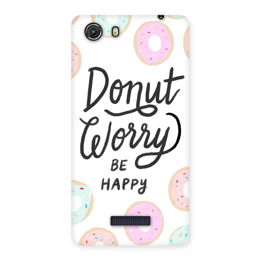 Donut Worry Be Happy Back Case for Micromax Unite 3