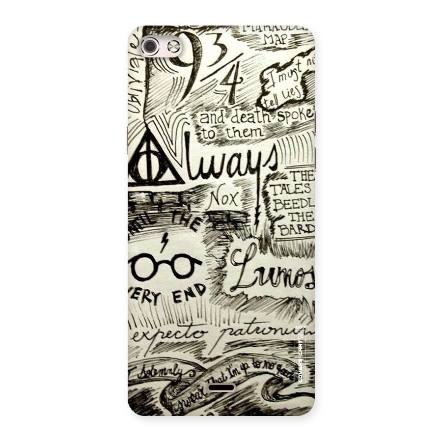 Doodle Art Back Case for Micromax Canvas Silver 5