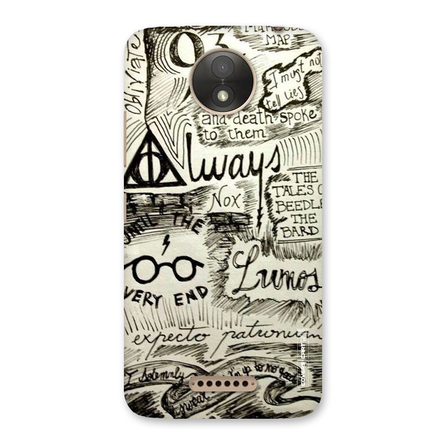 Doodle Art Back Case for Moto C Plus