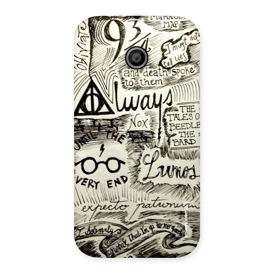 Doodle Art Back Case for Moto E