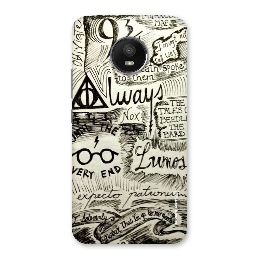 Doodle Art Back Case for Moto E4 Plus
