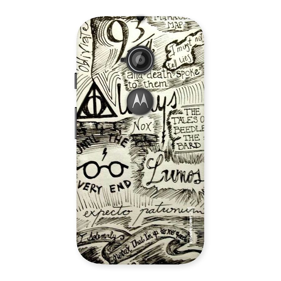 Doodle Art Back Case for Moto E 2nd Gen