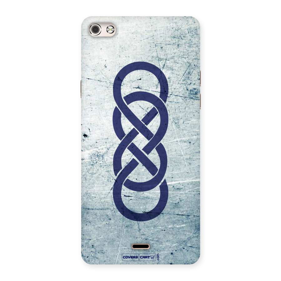 Double Infinity Rough Back Case for Micromax Canvas Silver 5