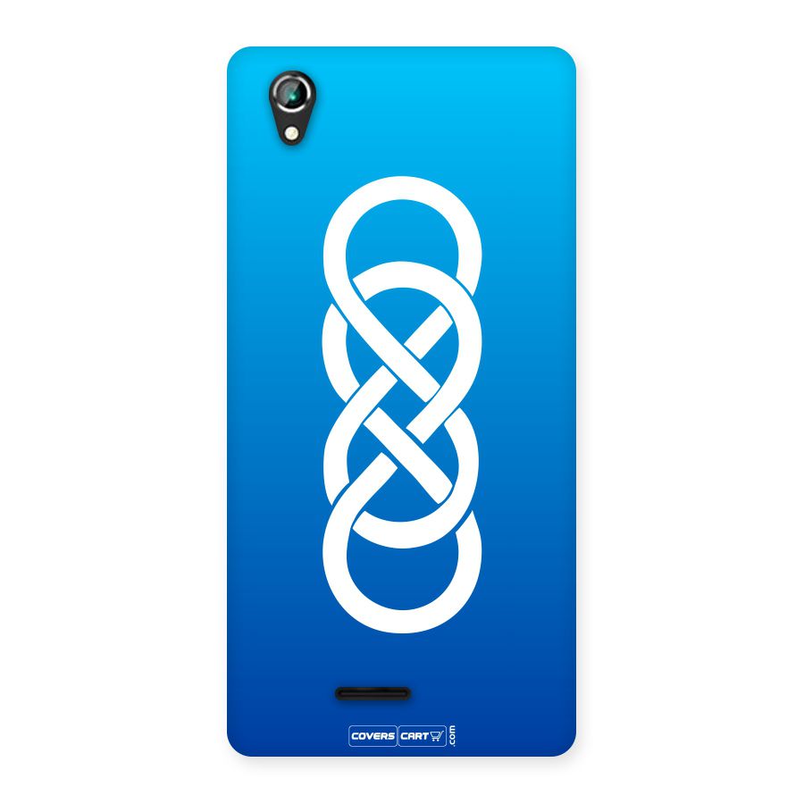 Double Infinity Blue Back Case for Lava Iris 800