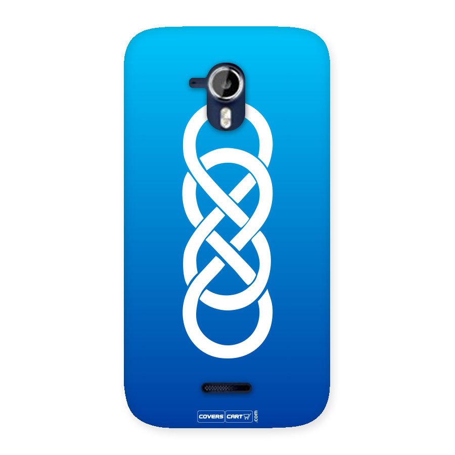 Double Infinity Blue Back Case for Micromax Canvas Magnus A117