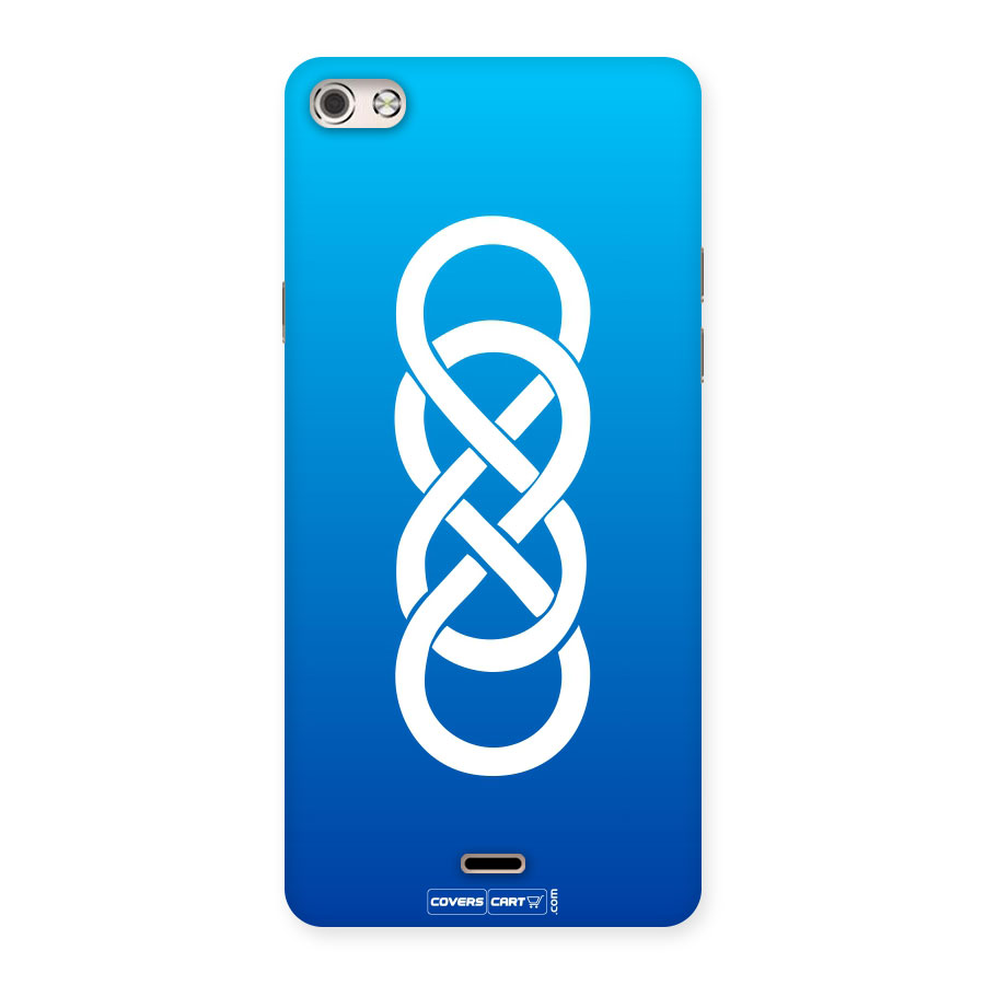 Double Infinity Blue Back Case for Micromax Canvas Silver 5