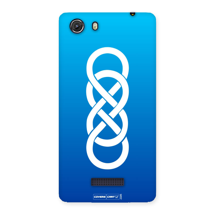 Double Infinity Blue Back Case for Micromax Unite 3