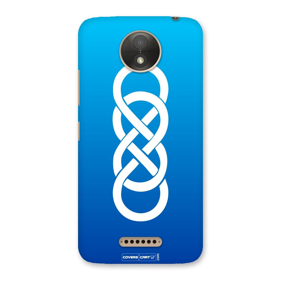 Double Infinity Blue Back Case for Moto C Plus