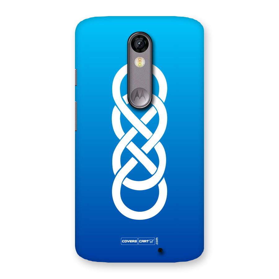 Double Infinity Blue Back Case for Moto X Force