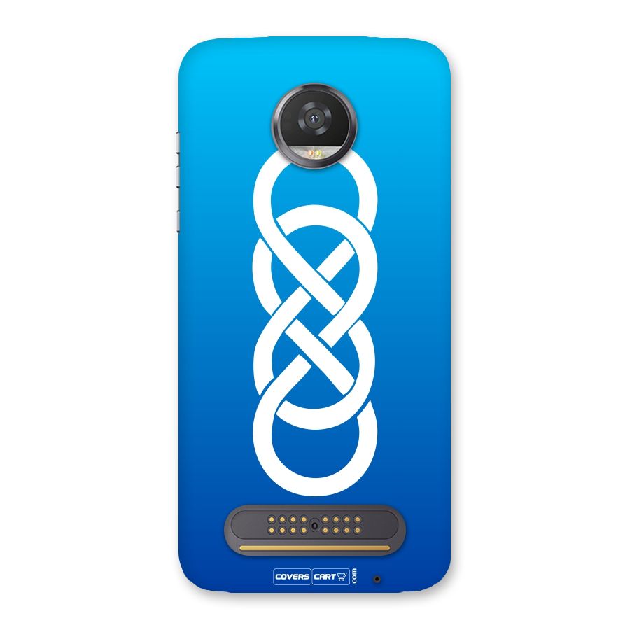 Double Infinity Blue Back Case for Moto Z2 Play