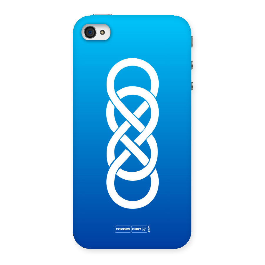 Double Infinity Blue Back Case for iPhone 4 4s