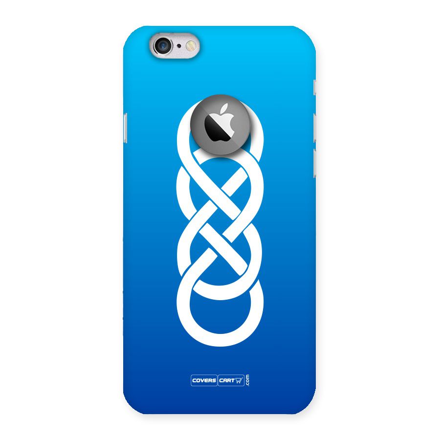 Double Infinity Blue Back Case for iPhone 6 Logo Cut