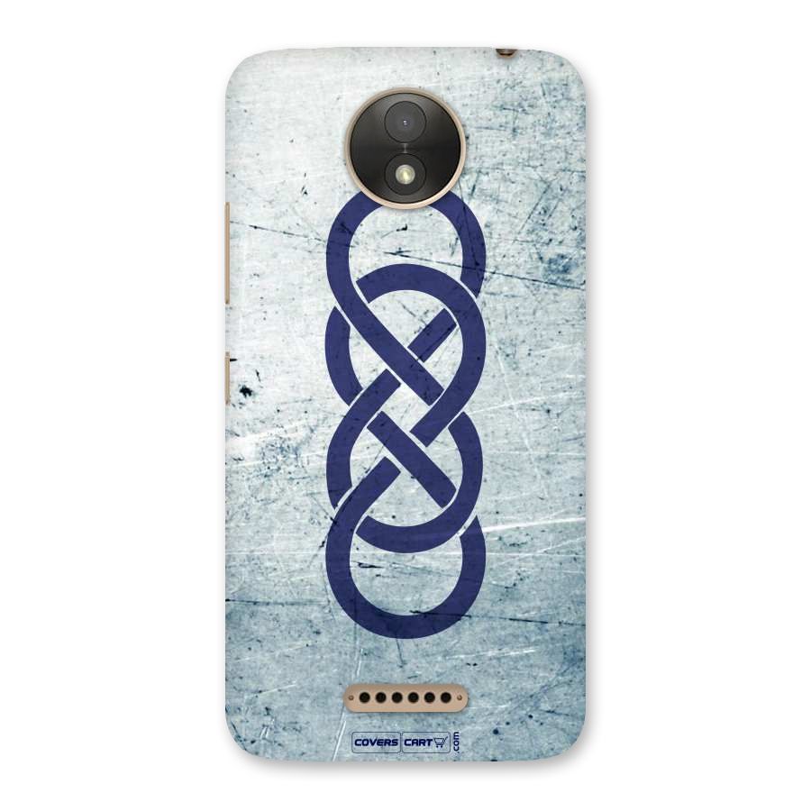 Double Infinity Rough Back Case for Moto C Plus