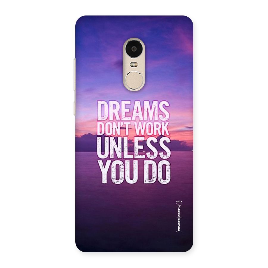 Dreams Work Back Case for Xiaomi Redmi Note 4