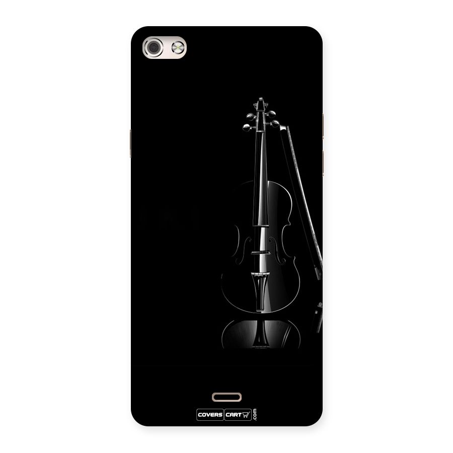 Elegant Violin Back Case for Micromax Canvas Silver 5