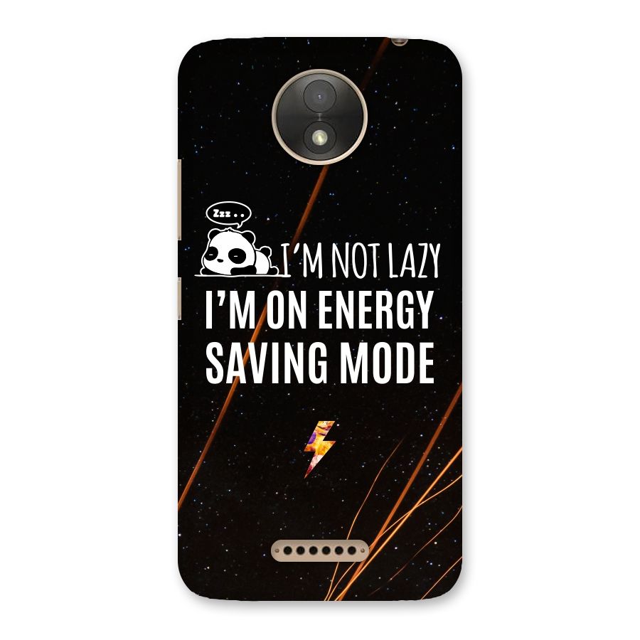 Energy Saving Mode Back Case for Moto C Plus