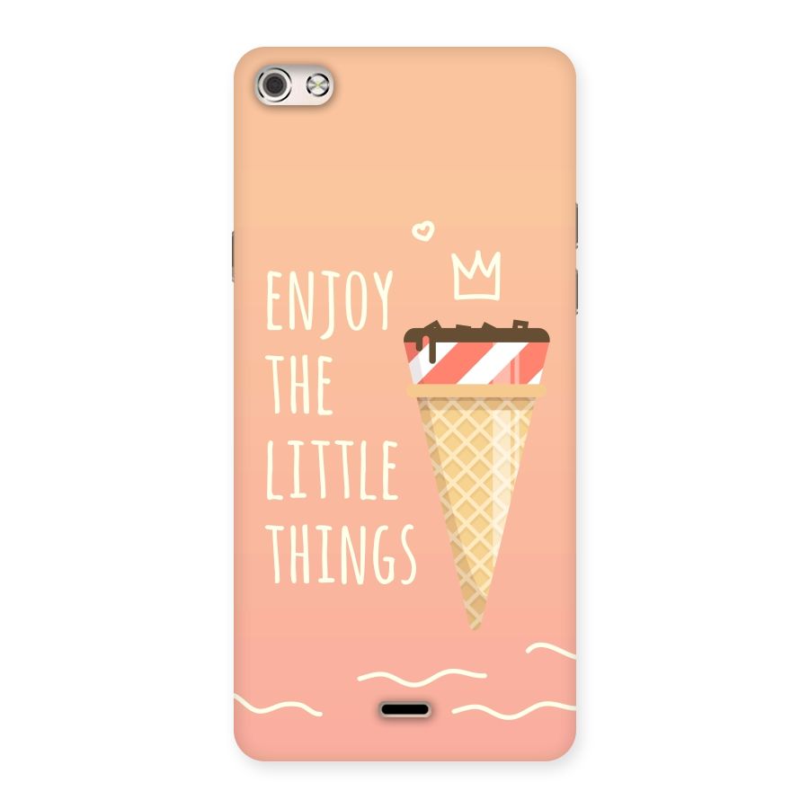 Enjoy the Little Things Back Case for Micromax Canvas Silver 5