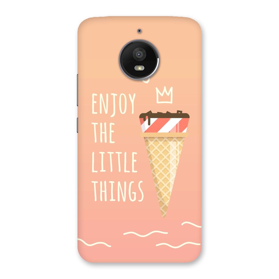 Enjoy the Little Things Back Case for Moto E4 Plus