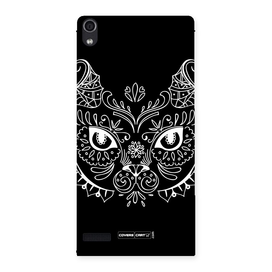 Ethnic Cat Design Back Case for Ascend P6