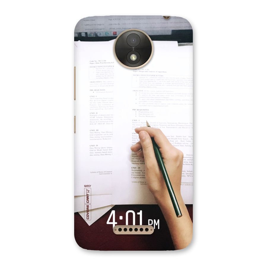 Exam Time Blues Back Case for Moto C Plus