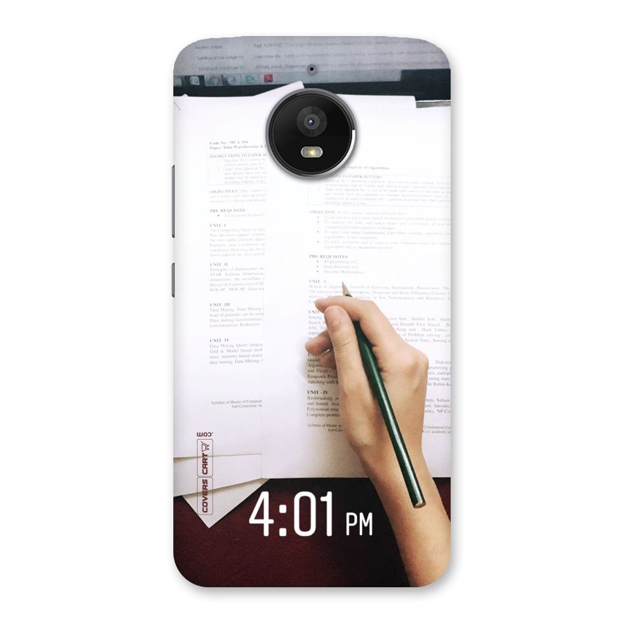 Exam Time Blues Back Case for Moto E4 Plus