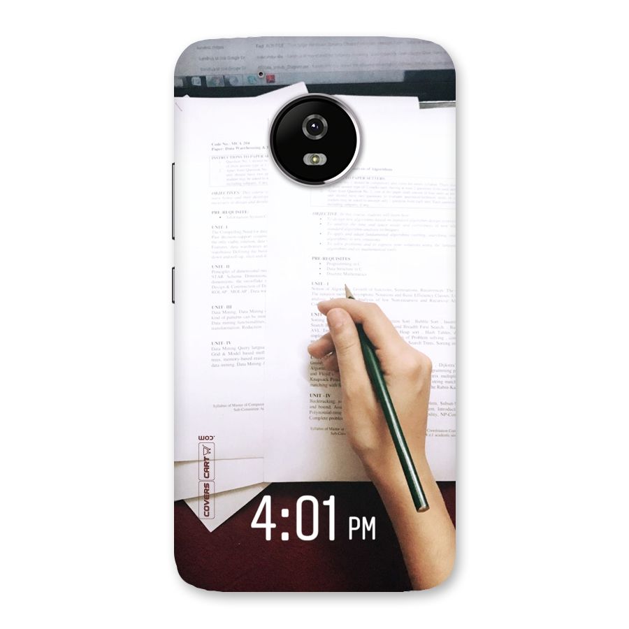 Exam Time Blues Back Case for Moto G5