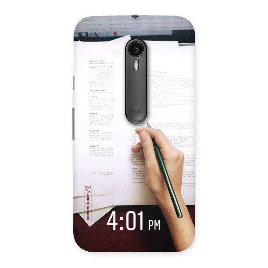 Exam Time Blues Back Case for Moto G Turbo