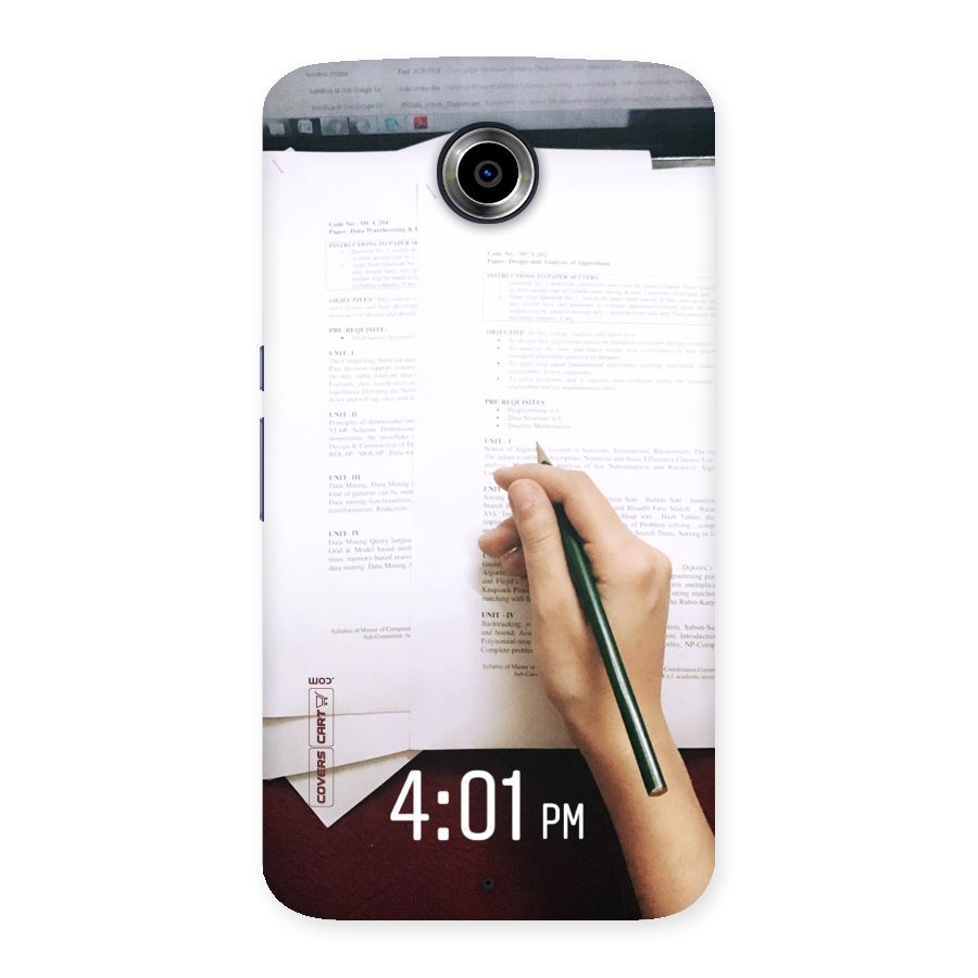 Exam Time Blues Back Case for Nexsus 6