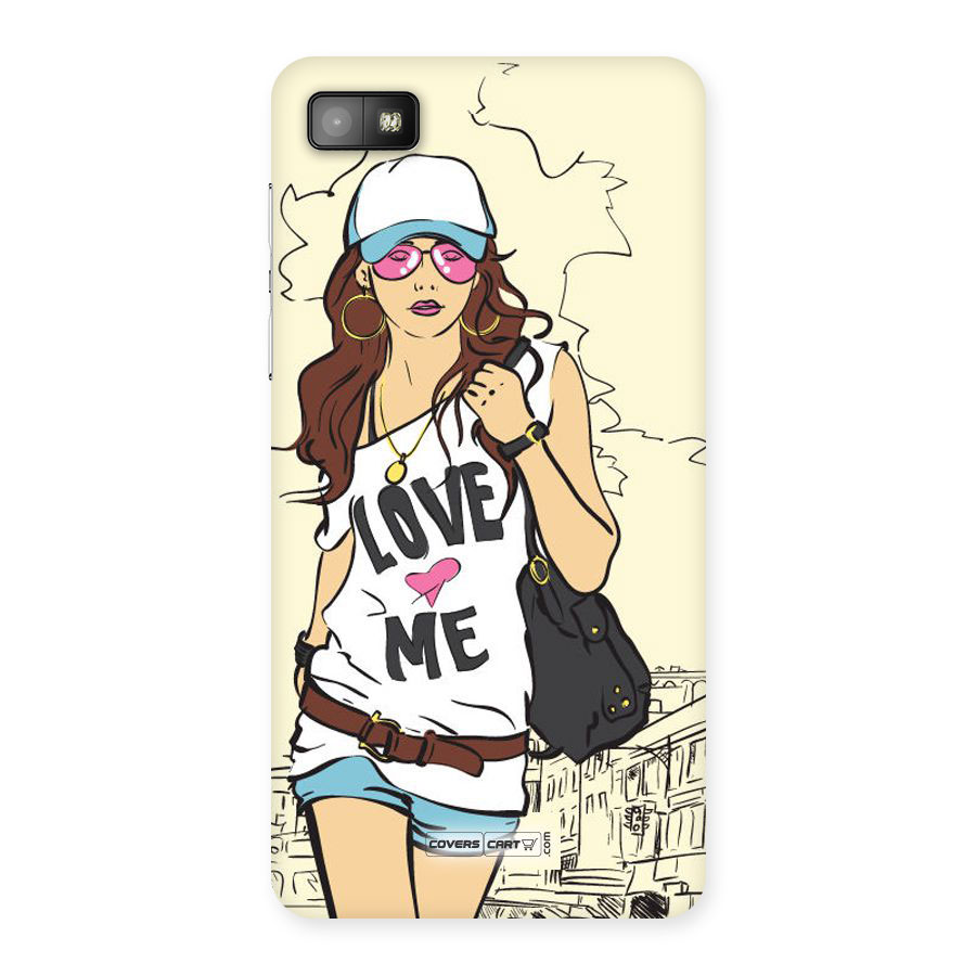 Fashion Girl Back Case for Blackberry Z10
