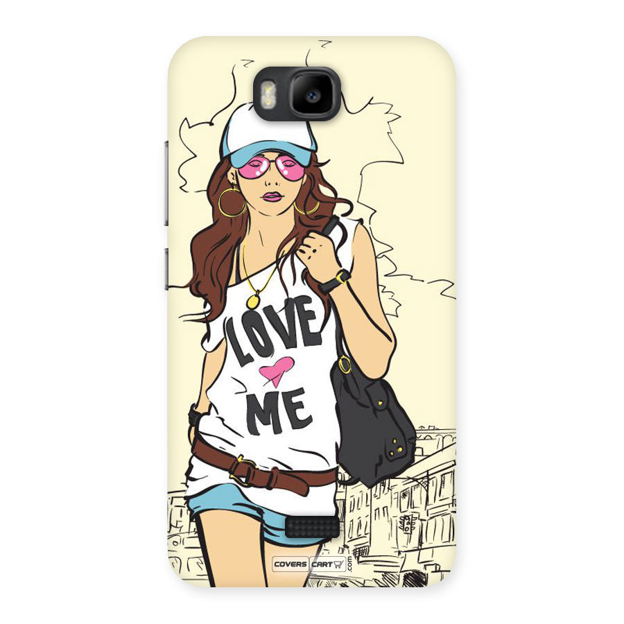Fashion Girl Back Case for Honor Bee