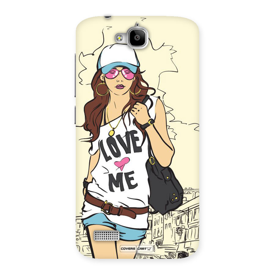 Fashion Girl Back Case for Honor Holly