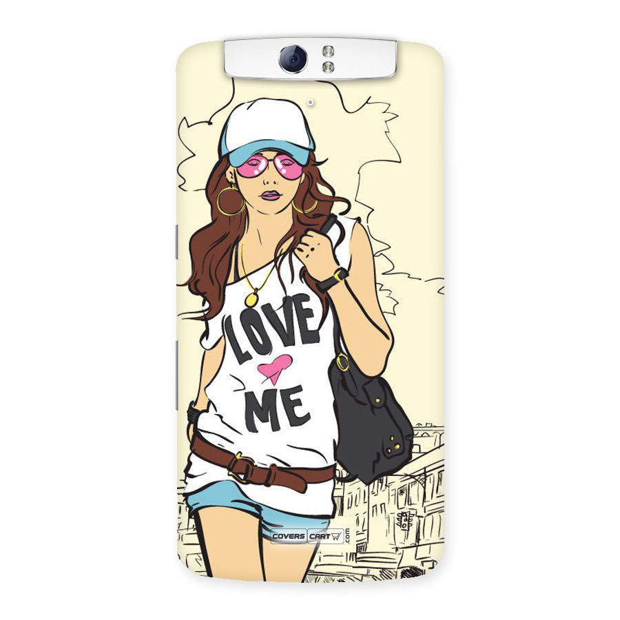 Fashion Girl Back Case for Oppo N1