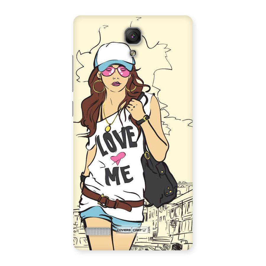 Fashion Girl Back Case for Redmi Note