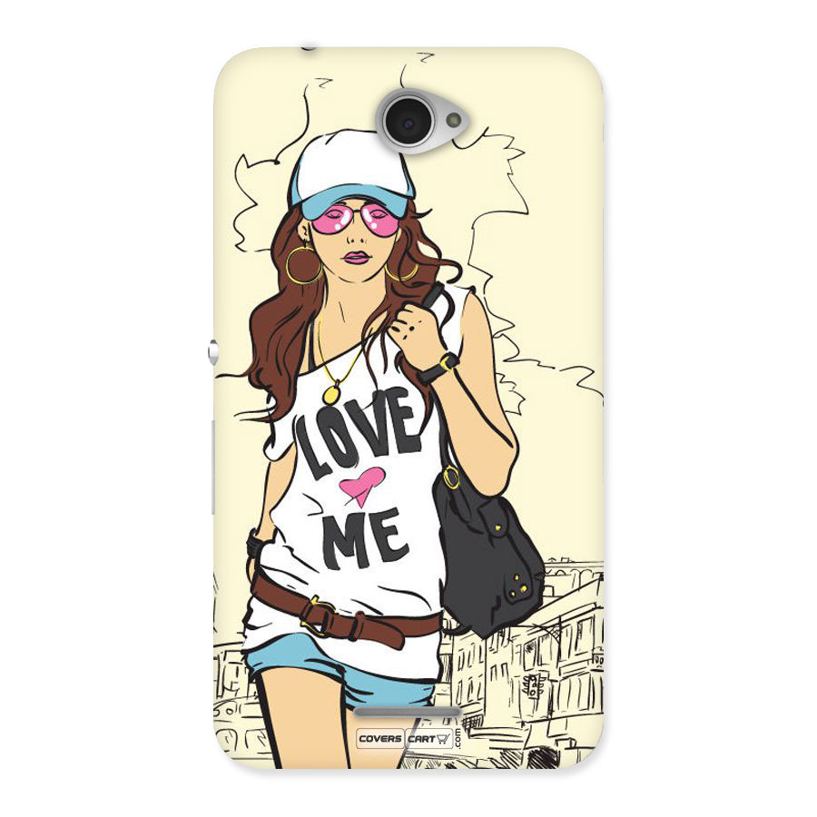 Fashion Girl Back Case for Sony Xperia E4