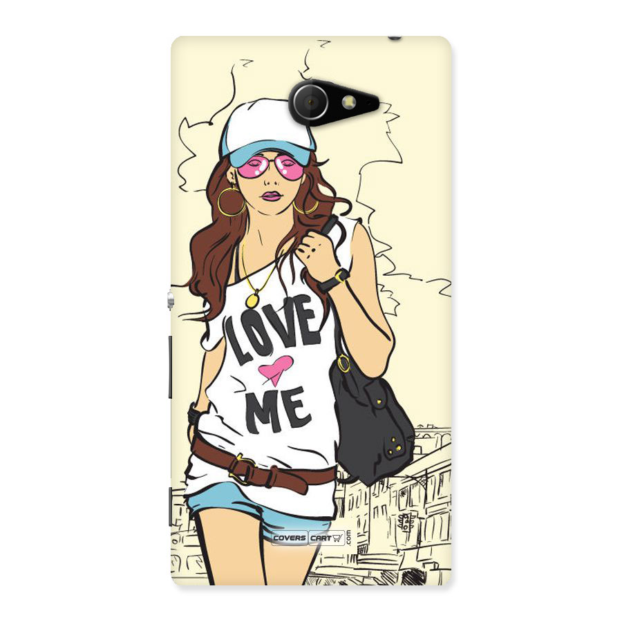 Fashion Girl Back Case for Sony Xperia M2