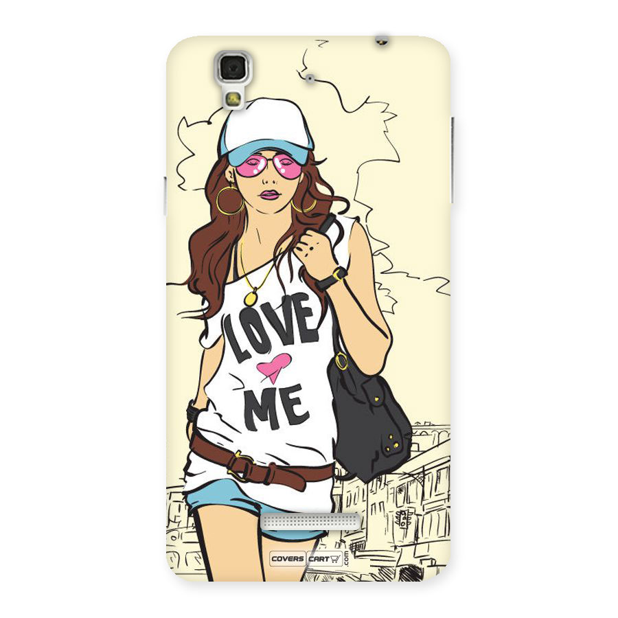 Fashion Girl Back Case for Yu Yureka