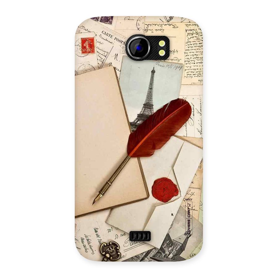 Feather Beauty Back Case for Micromax Canvas 2 A110