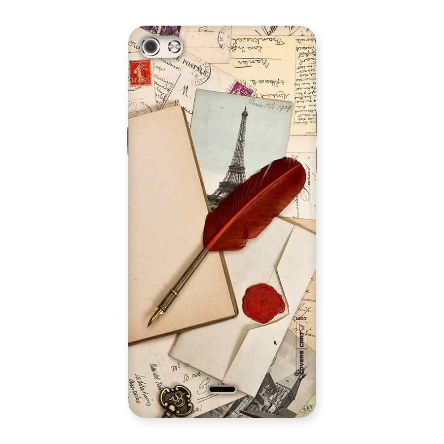 Feather Beauty Back Case for Micromax Canvas Silver 5