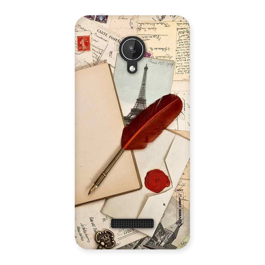 Feather Beauty Back Case for Micromax Canvas Spark Q380