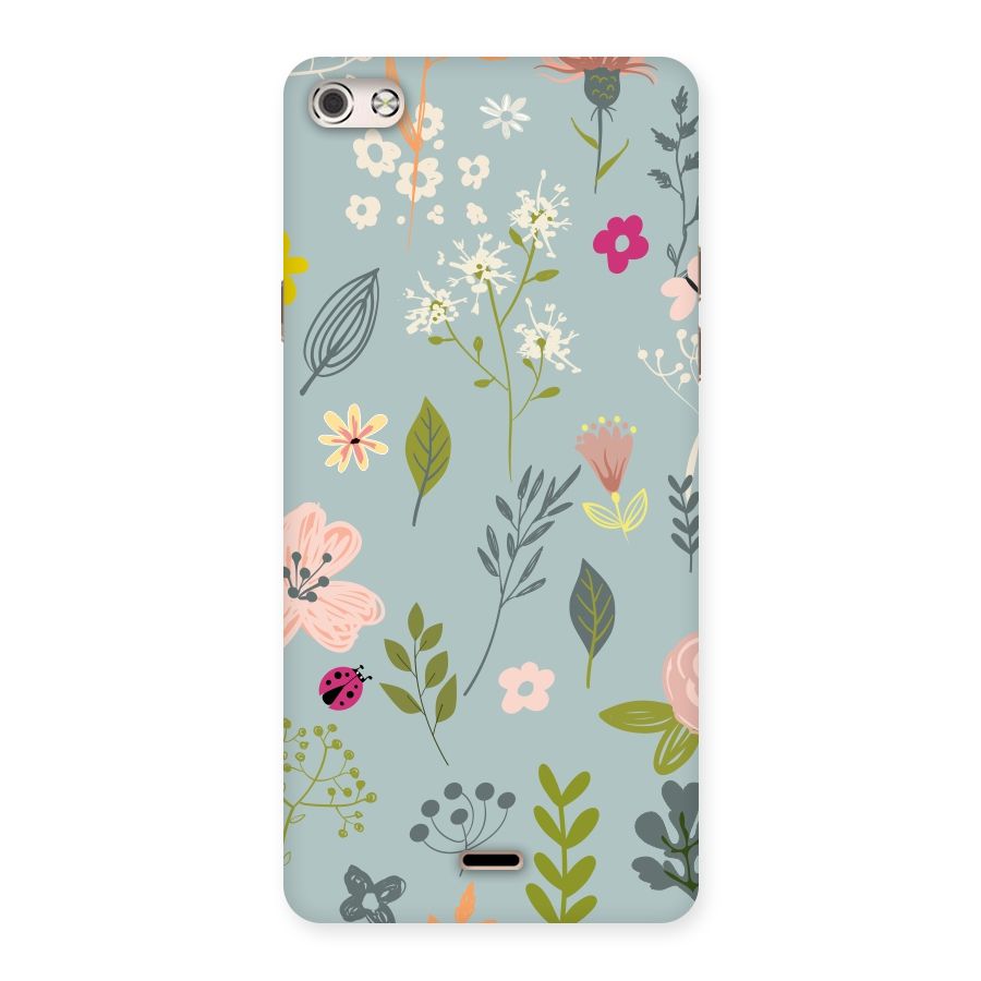Flawless Flowers Back Case for Micromax Canvas Silver 5