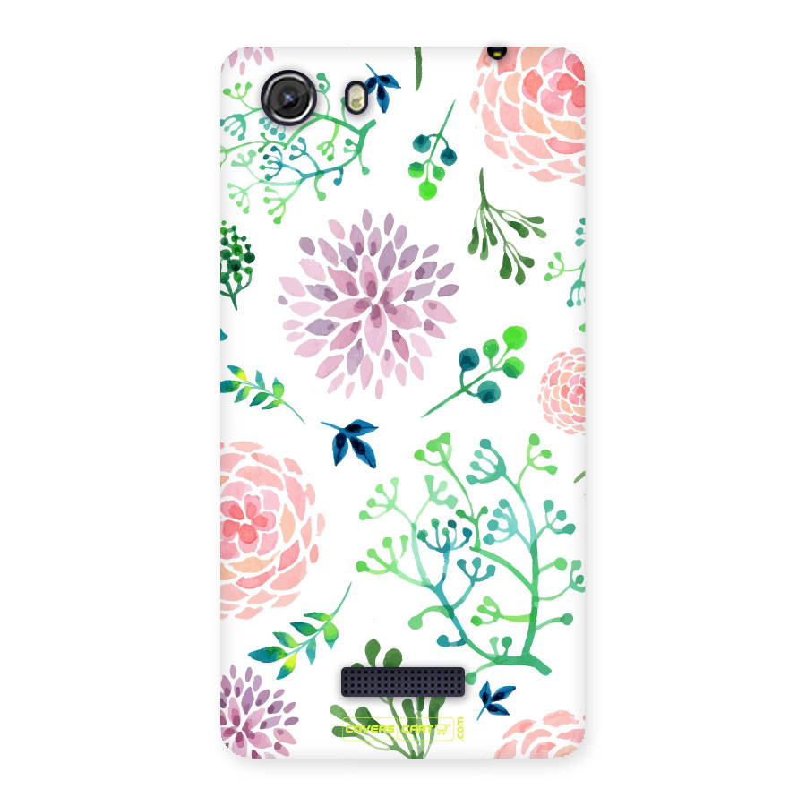 Fresh Floral Back Case for Micromax Unite 3