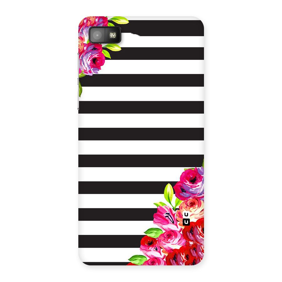 Floral Stripes Back Case for Blackberry Z10