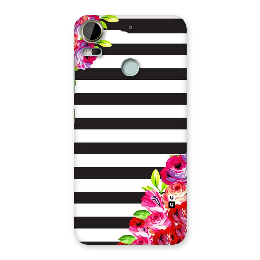 Floral Stripes Back Case for Desire 10 Pro