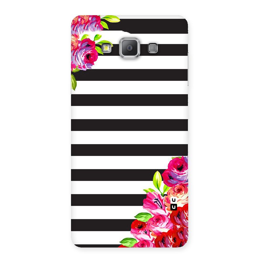Floral Stripes Back Case for Galaxy A7