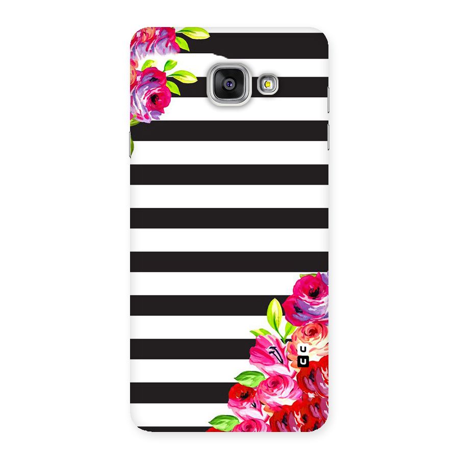 Floral Stripes Back Case for Galaxy A7 2016