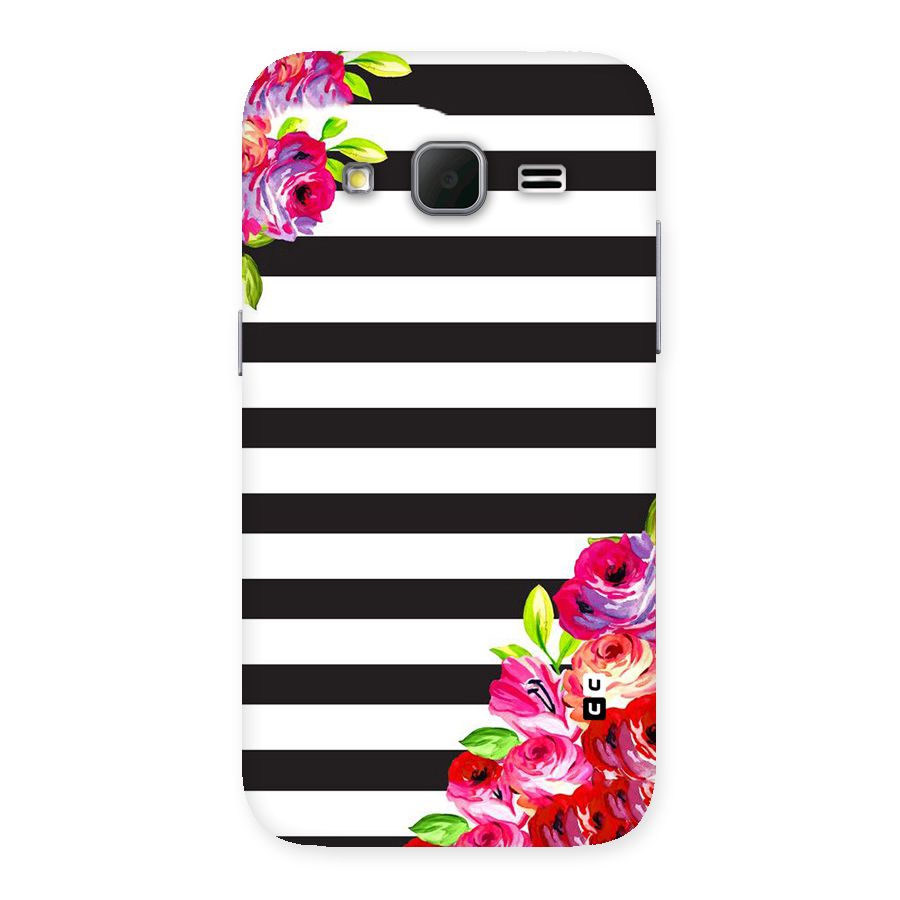 Floral Stripes Back Case for Galaxy Core Prime