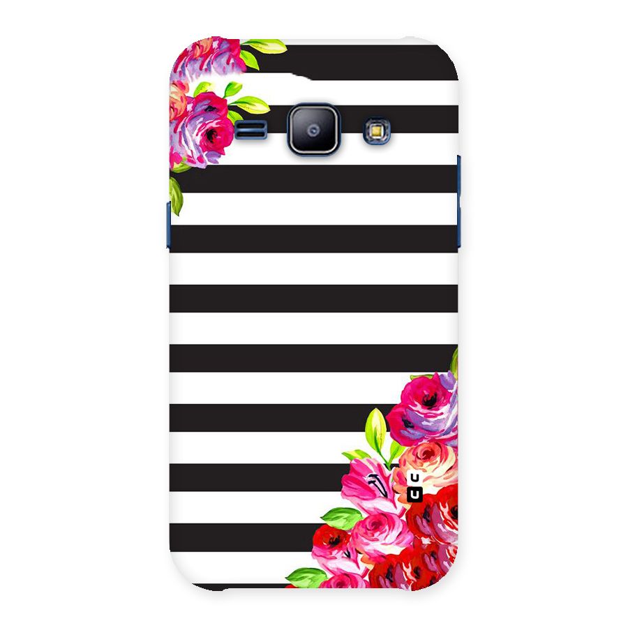 Floral Stripes Back Case for Galaxy J1